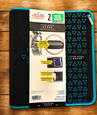 NEW Five Star XPANZ 2" Zipper Binder 380 Sheet Expandable Black Blue