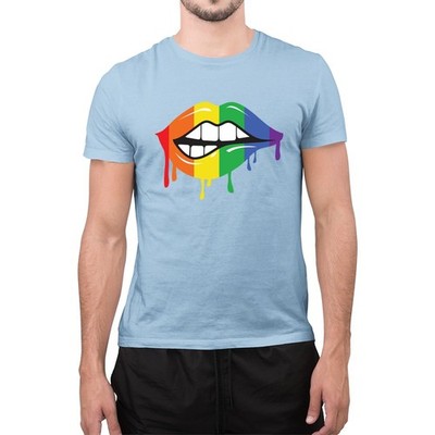 Rainbow Lip Pride T-Shirt LGBTQ Ally Flagge personalisiert Unisex Tee