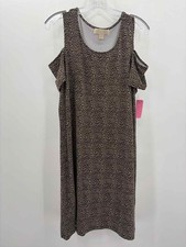 Pre-Owned MICHAEL Michael Kors Brown Size XL Short Short Sleeve Dress