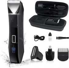 Body Trimmer for Men, Groin & Body Hair Trimmer, Ball Foil Shaver, Nose Hair Cli