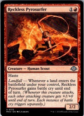 Reckless Pyrosurfer 133 Uncommon Modern Horizons 3 Magic: The Gathering LP