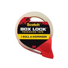 Scotch Box Lock Packing Tape, Clear, 1.88 in. x 54.6 yd 1 Roll with Dispens...