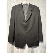 Armani Collezioni 44L Black Virgin Wool Blazer Men's Italy Saks Fifth Avenue