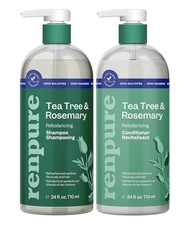 Tea Tree Rosemary Shampoo and Conditioner Set, Plant Based - Refreshes Re...