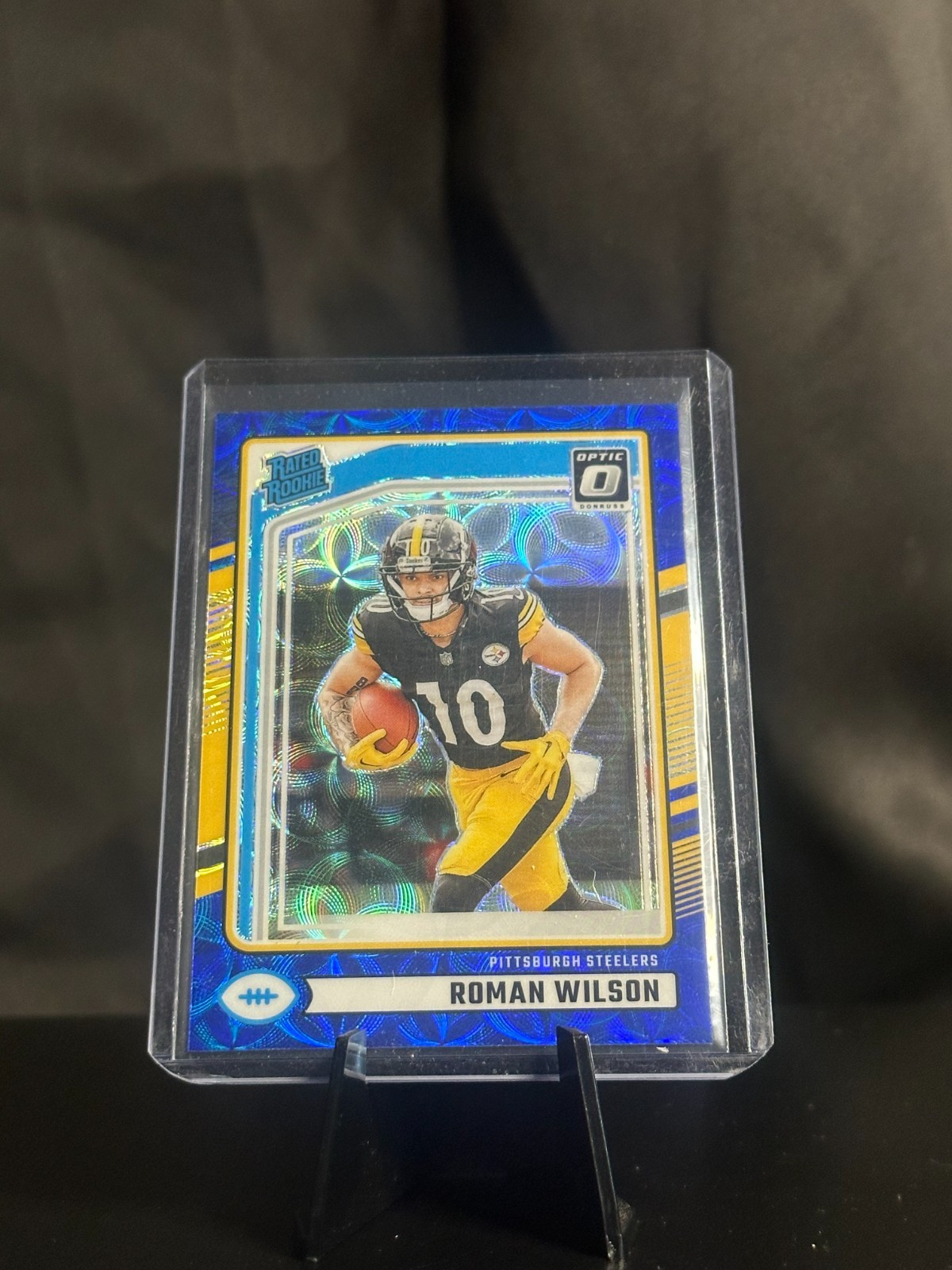 2024 Panini Donruss - Rated Rookie Roman Wilson #348 Optic Preview Blue Scope