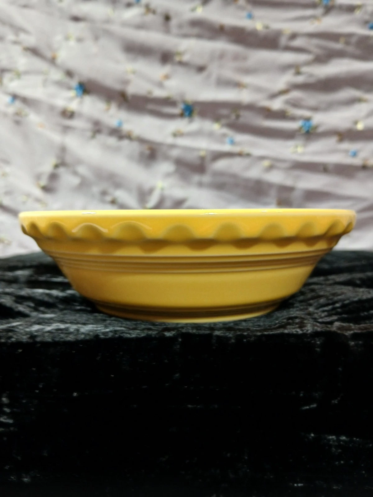 FIESTA SUNFLOWER YELLOW SMALL PIE PLATE, Never Used
