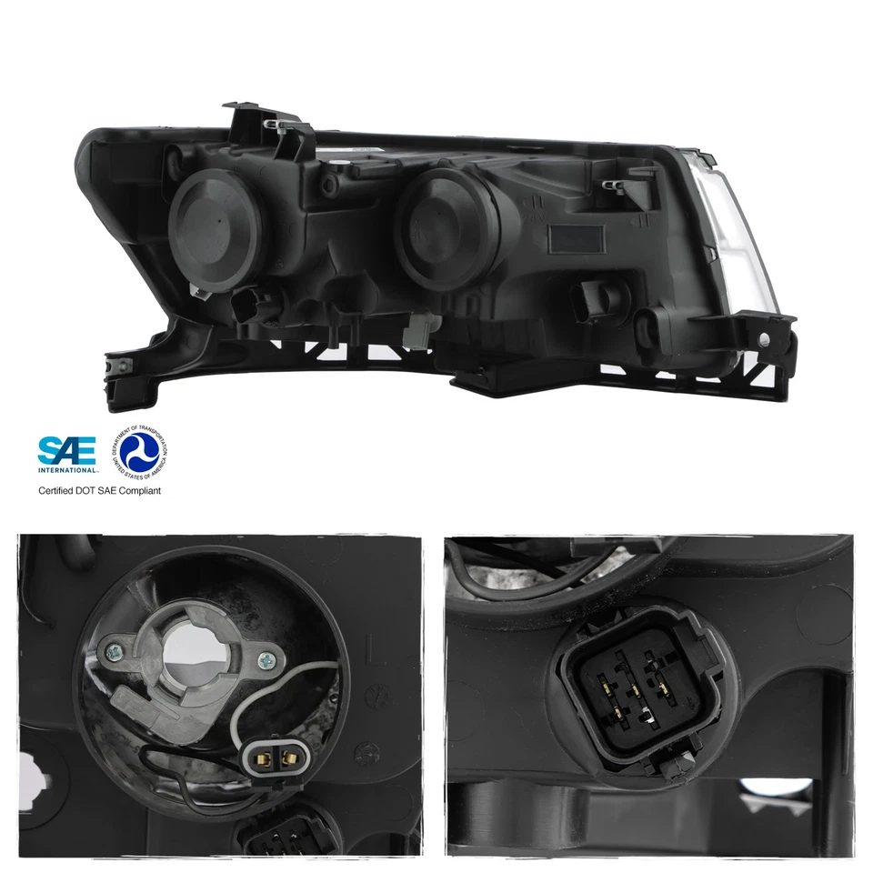 For 2007-2009 Lincoln MKZ 2006 Zephyr Halogen Type Chrome Headlights Pair LH+RH - Imagem 3 de 4