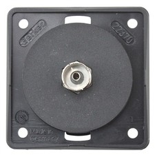 Berker TV Aerial Point Anthracite Single Coax Socket Caravan Motorhome - 21224A