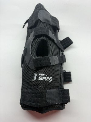 Breg Patella Tracking Orthosis Soft Knee Brace Large Adjustable Black Airmesh