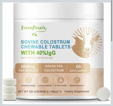 Green People: Bovine Colostrum Tablets Chewable- 120 ct