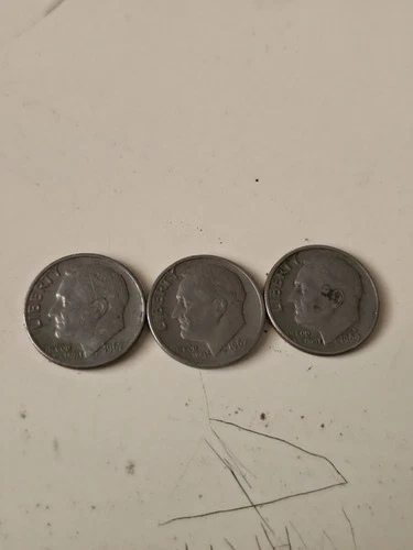 1967 1969 Roosevelt Dimes Lot of 2 Clad Choice AU+ Vintage Raw Sharp