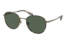 Coach HC7163 CR631 933371 52 Men Sunglasses/Tokyo Tortoise/Green Solid 52mm/New