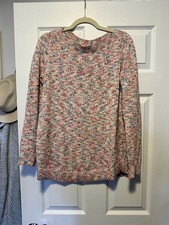 Loft Women s Size Medium Sweater Speckled Pink Pullover