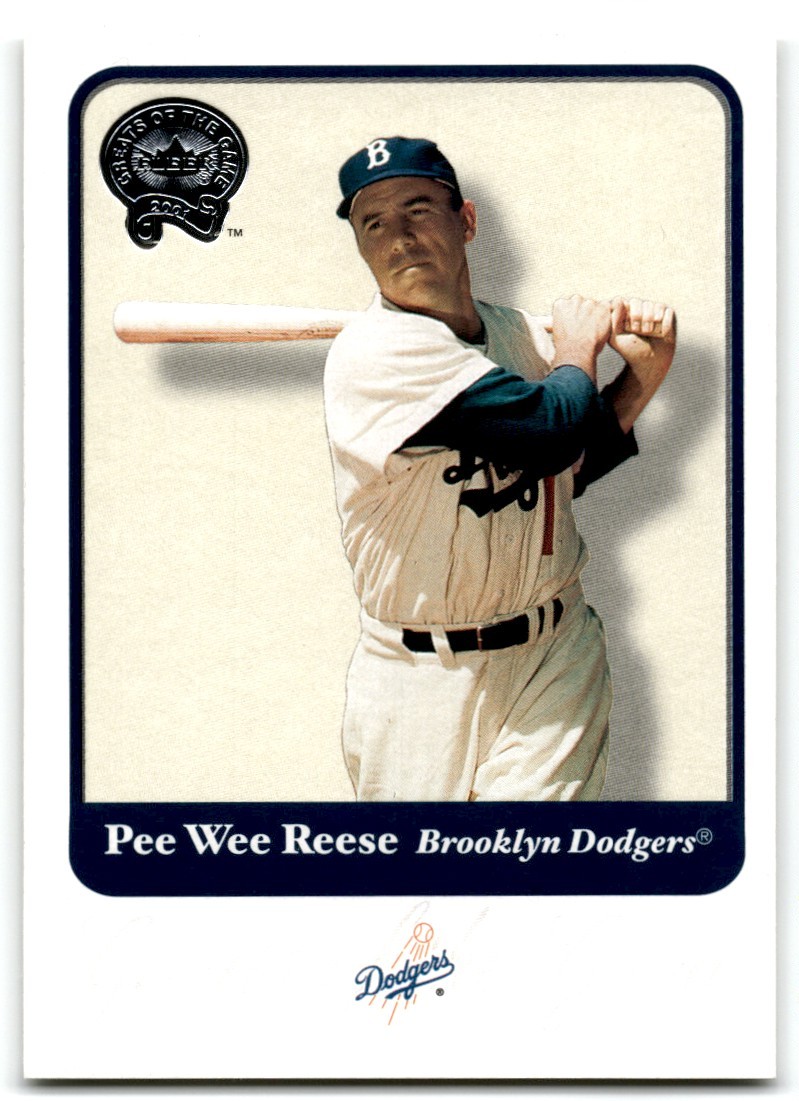 2001 Fleer Greats of the Game Pee Wee Reese Brooklyn Dodgers #95