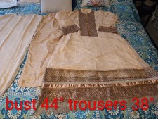 J. Formal Wear Pakistani Designer Frock Shalwar Kameez Set Large Heavy Work 44"