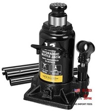 12 Ton 24000 Lbs Torin Hydraulic Car Bottle Jack 12 Ton24000 Lbs Black