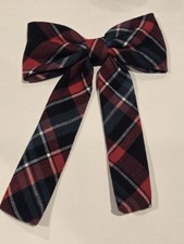 Christmas Red Green Plaid Bow Hairclip
