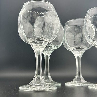 Hock Wine Chivalry Clear Libbey Vintage Stemware 6'' Glass Goblet Set of 4