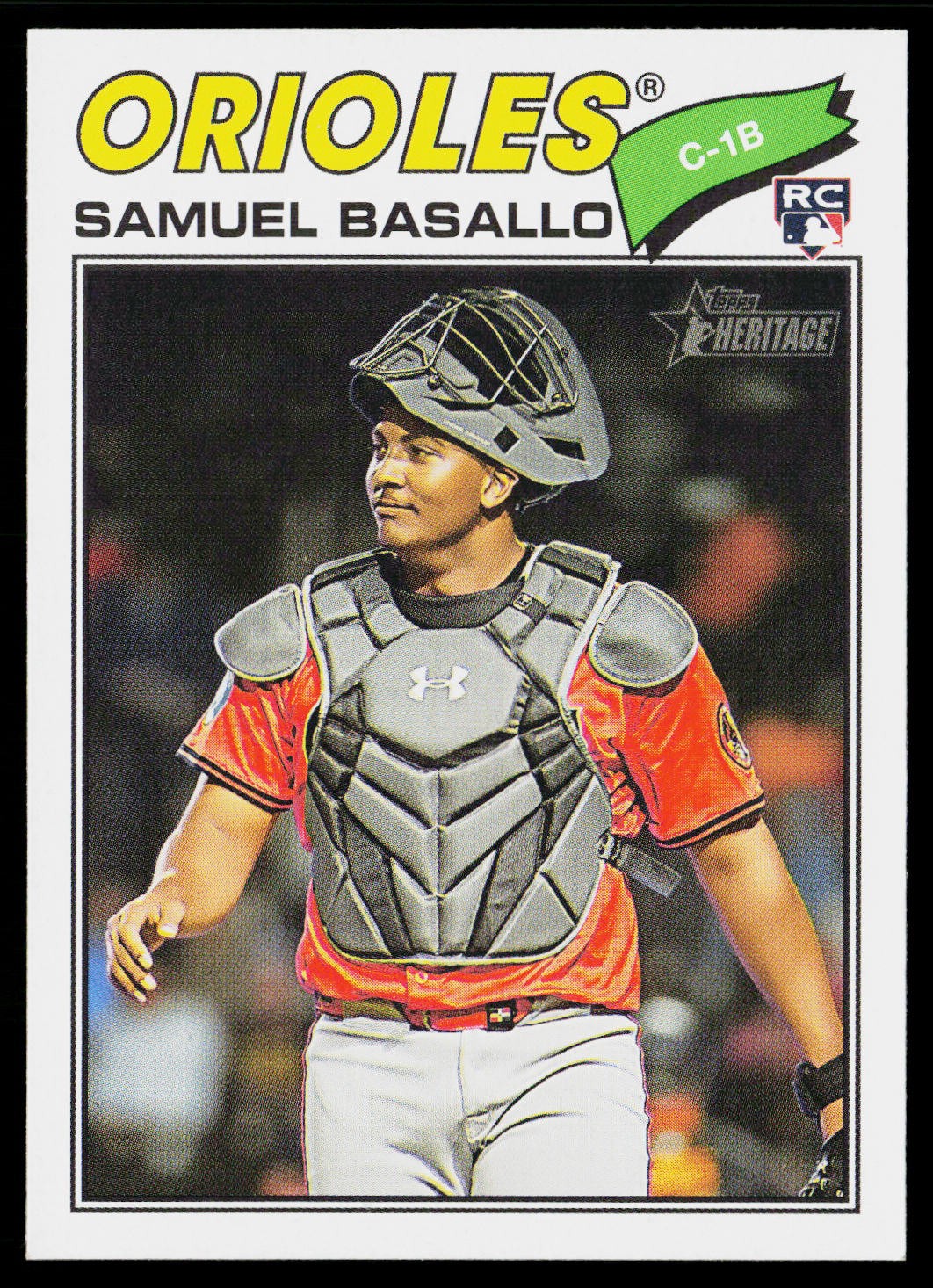 Samuel Basallo 2026 Topps Heritage #175 RC Baltimore Orioles