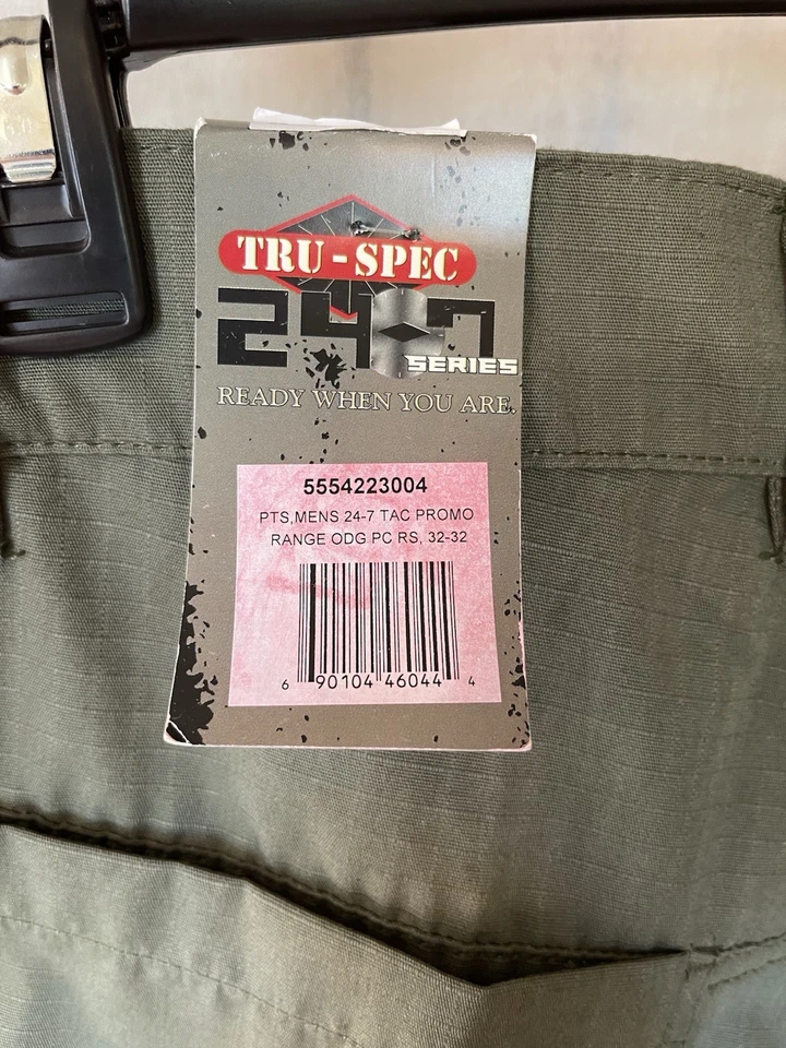 Pantalones tácticos Tru-Spec serie 24-7 verde cargo pantalones utilitarios para hombre 32x32 nuevos con etiquetas Foto 4 de 4