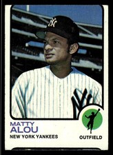 1973 Topps #132 Matty Alou - New York Yankees (Low Grade)