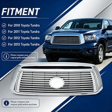 Fit For 2010-2013 Toyota Tundra Limited Chrome Front Bumper Grille Grill Replace