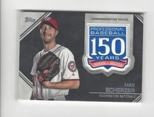 2019 Topps 150th Anniversary Manufactured Patches Max Scherzer PATCH Nationals