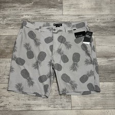 Travis Mathew Golf Shorts Men's Size 40 Gray Pineapple Print Polyester 9