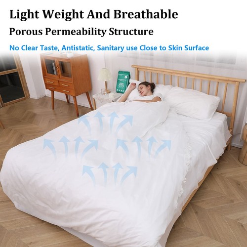 2 Pack Disposable Bed Sheets Fitted Sheet King Size, Disposable Travel Sheets... - Picture 5 of 6