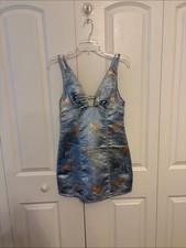 Urban Outfitters Cassie Satin Strappy Mini Dress Size Small New with Tags
