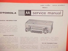 1963 Oldsmobile 98 Dynamic 88 Starfire Convertible Motorola Radio Service Manual