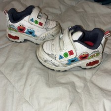 Sesame Street Elmo Oscar Cookie Monster Toddler Sneakers Size 4 No Light Up