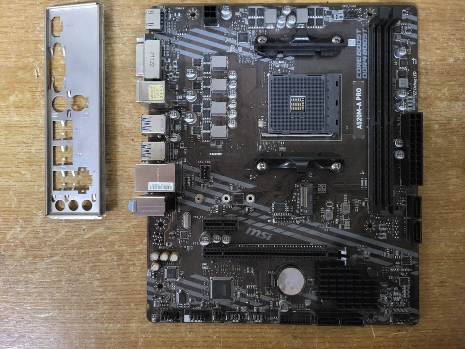 *** Carte mère MSI A520M-A PRO socket AM4 Micro ATX + IO Shield - Photo 1/4