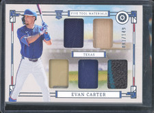 2024 Panini Boys of Summer EVAN CARTER #FT-EC Rookie Five Tool Relic Patch /149