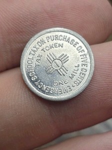 1935 New Mexico Emergency School Tax Token 1 Mill Bureau of Revenue Coin