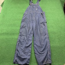 Vintage 50S Lee Denim Overalls Mens 36 Blue 60S Work Bibs FITS 36x30 UNION MADE