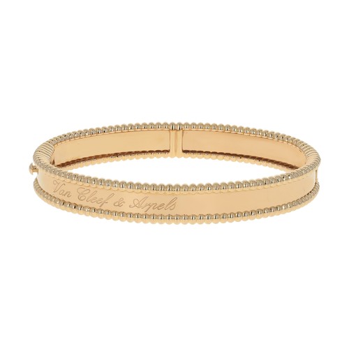 Van Cleef & Arpels Perlée 18k Rose Gold Bangle Bracelet