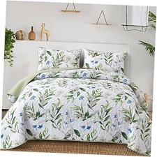 Quilt Set King Size Lightweight Bedspread 3 Pieces King 104"x90" Sage Green