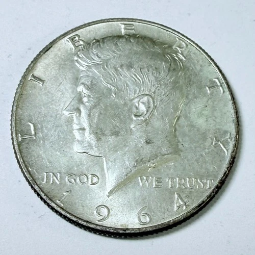 1964 Kennedy Half Dollar - 50c Coin - 90% Silver - Circulated Coin #7694