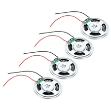4PACK 0.5W 8 Ohm Small Speakers Metal Shell Round Internal Micro Magnet Speaker
