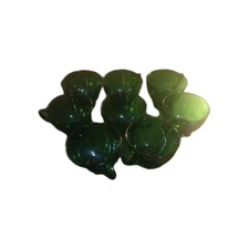 Green Anchor Hocking 8 Cups Mid Century Vintage Excellent Condition