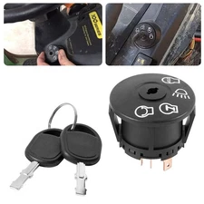 For John Deere X100 X300 Series Starter Ignition Switch with 2 Keys 4 Positions