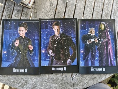 Doctor Who Magazin: 3x A4 Posterkarten. Die Schneemänner Weihnachten 2012. 
