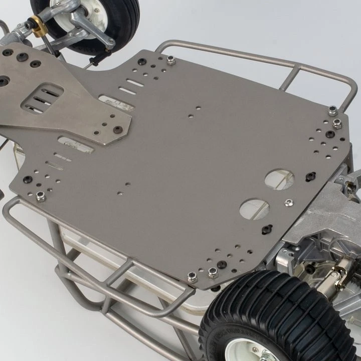 Stainless Steel Chassis Plate w/Side Bumper for Tamiya Sand Scorcher Buggy Champ - Image 4 of 4