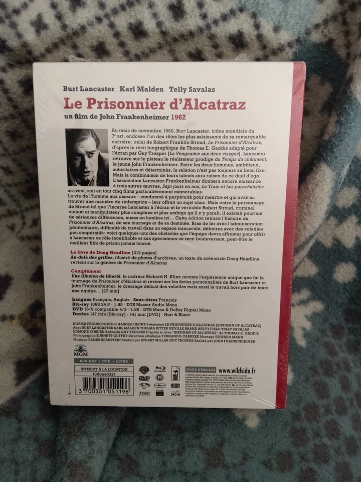 LE PRISONNIER D'ALCATRAZ neuf sous blister BLU-RAY + DVD + LIVRE DE 200 PAGES - Photo 2/2