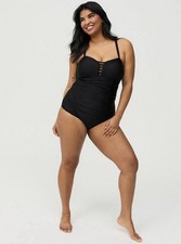 Torrid Slim Fix Lattice One Piece Swimsuit De...