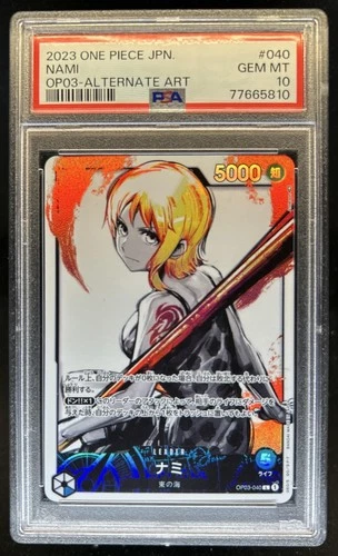 2023 One Piece Japanese Pillars Of Strength Nami Alt Art #OP03-040 PSA 10