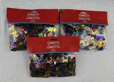 3 Multi Color Happy Birthday Party Confetti Decorations Metallic Confetti 5 Oz