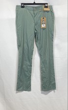 NWT Tailor Vintage Men's Green Stretch Chino Pants Flat Front Size 30x30