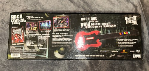 Guitar Hero II PS2 2006 Red Guitar, Game, Strap, Stickers, Box, NOT TESTED - Picture 12 of 14